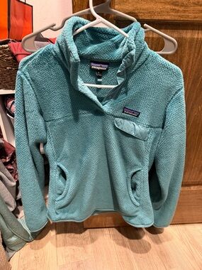 Patagonia Teal Fleece Snap Pullover Women’s